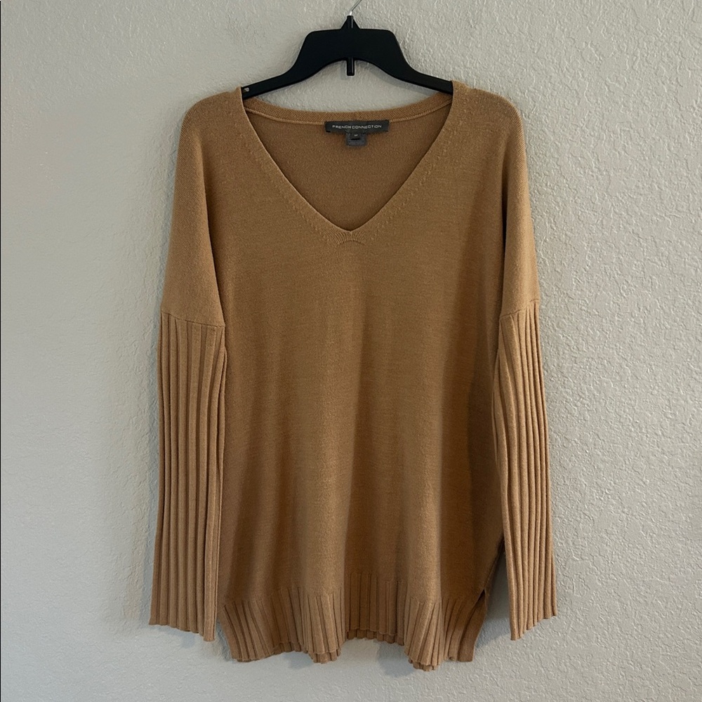 French Connection Camel Knit Top